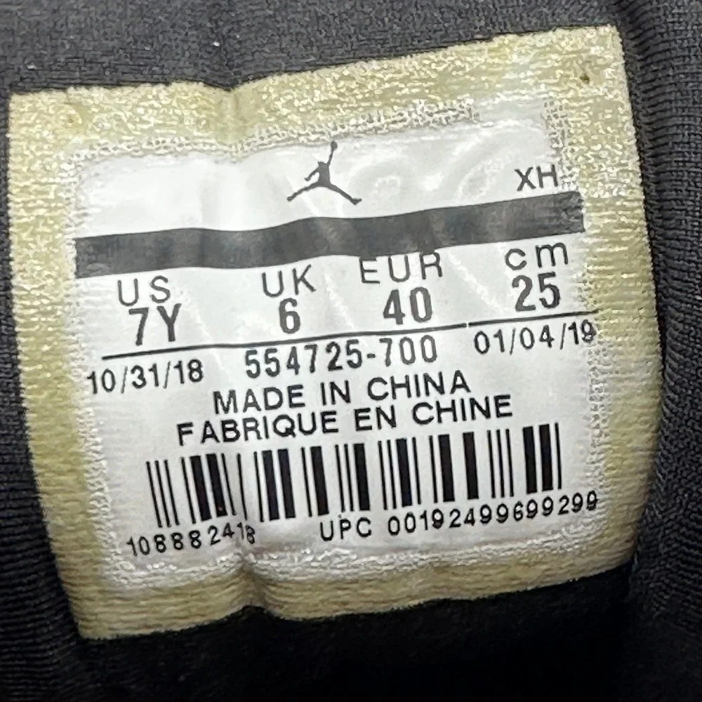 Nike 554725-700 Youth 7Y Air Jordan 1 Mid GS 